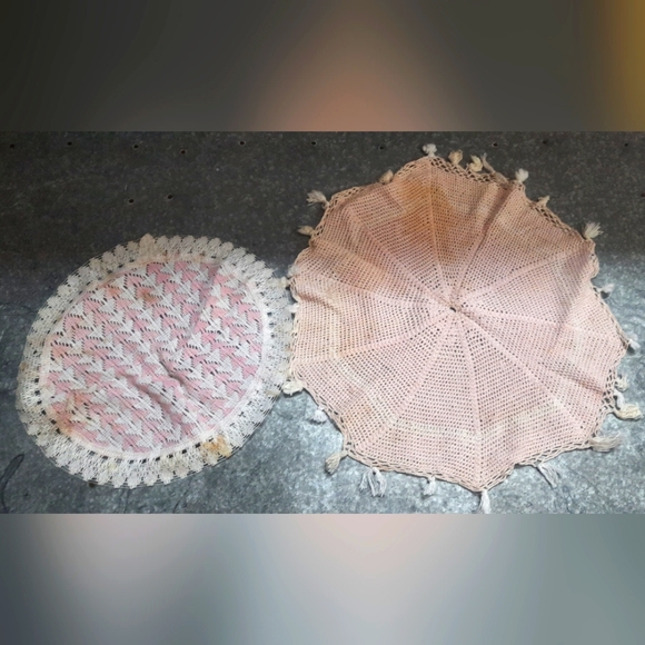 Other - Set of 2 Crochet Tablecloth Handmade